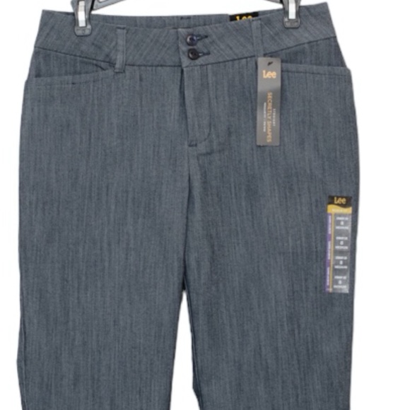 NWT Lee Secretly Shapes Regular Straight Le Mid Rise Pants Size 8 Medium - Picture 7 of 7